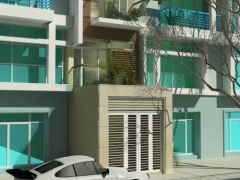 Bản vẽ cad mẫu nhà phố kích thước xây dựng 3.4x25m ( file phối cảnh.nội thất. kiến trúc)