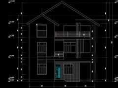 Bản vẽ CAD Nhà 3 tầng chữ L 9x11m full kiến trúc
