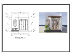 Bản vẽ cad nhà cấp 4 kích thước 5x25m 