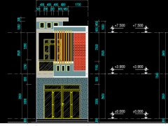 Bản vẽ CAD Nhà phố 2 tầng 4.5x18m chi tiết đầy đủ kiến trúc