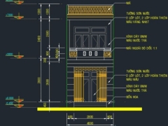 Bản vẽ CAD nhà phố 2 tầng 4x18m full kiến trúc