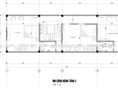 Bản vẽ CAD Nhà phố 3 tầng 1 mặt tiền 5x16m