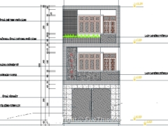Bản vẽ CAD nhà phố 3 tầng kích thước 5.2x18m