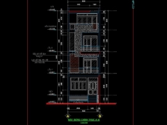 Bản vẽ CAD nhà phố 4 tầng 1 hầm 5x15m ( kiến trúc + kết cấu)