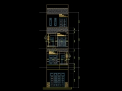 Bản vẽ CAD Nhà phố 4 tầng 4.2x16m Full: Kiến trúc, kết cấu, điện nước