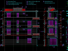 Bản vẽ CAD nhà phố 4 tầng kích thước 4x13.5m . Full hồ sơ kiến trúc