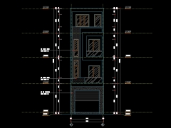 Bản vẽ cad nhà phố hiện đại 4 tầng 4.5x20m (thiết kế lệch tầng)