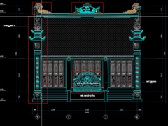Bản vẽ cad nhà thờ họ 8.1x8.135m