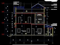 Bản vẽ cad thiết kế nhà phố 3 tầng tham khảo (kt+chi tiết cầu thang)