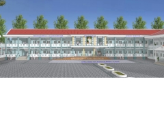 Bản vẽ cad thiết kế trường tiểu học 2 tầng kích thước 65.82x9m 