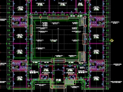 Bản vẽ cad tổ hợp công trình nhà ở, các hạng mục phụ trợ, chòi, tháp canh, tường rào, đầy đủ bản vẽ kết cấu, kiến trúc, MEP