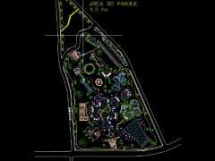 Bản vẽ CAD tổng thể công viên nước 4.3 Héc-ta