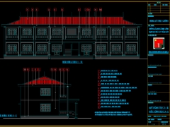Bản vẽ CAD Trường học 2 tầng (kiến trúc, kết cấu, điện nước)