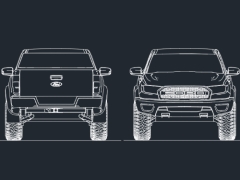 Bản vẽ CAD tuyến hình Ford Raptor