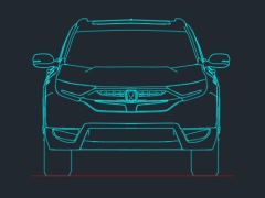 Bản vẽ CAD tuyến hình Honda CRV