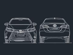 Bản vẽ CAD tuyến hình Toyota Vios 2021-2023