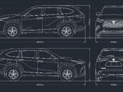  bản vẽ cad tuyến hình xe ô tô toyota highlander hybrid