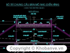 Bản vẽ cầu bản mố nhẹ l=6m b=8m - full khối lượng