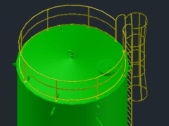 Bản vẽ chi tiết 2D và 3D Demin Water Tank