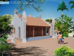 Bản vẽ chi tiết Kiến trúc Nhà thờ Tổ - Nhà thờ họ nguyễn 8.5x7.2m