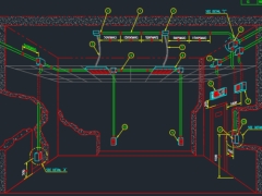 Bản vẽ chi tiết lắp đặt điển hình hệ thống điện công nghiệp nhà xưởng