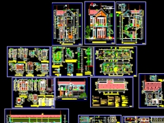 Bản vẽ chi tiết nhà phố 2 tầng 5x20m