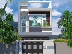 Bản vẽ chi tiết nhà phố 2 tầng gồm có :file cad kiến trúc,model su nội thất chi tiết từng phòng (kích thước 5x25m)