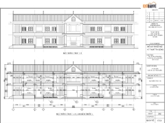 Bản vẽ chi tiết thi công nhà 2 tầng với 8 phòng học Trường mầm non diện tích xây dựng 14.8x36.8m