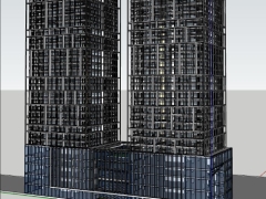 Bản vẽ chung cư cao tầng dựng model .skp