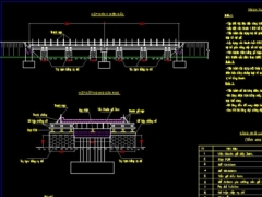 Bản vẽ đầy đủ các hạng mục thiết kế cầu dầm thép liên hợp BTCT 2 nhịp 12m