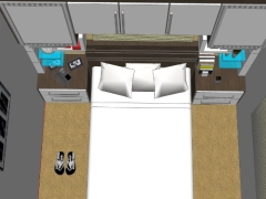 Bản vẽ dựng model sketchup nội thất phòng ngủ đẹp