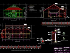 Bản vẽ file cad quán 2 tầng file cad