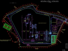 Bản vẽ hàng rào gạch xây quanh nhà máy gạch 