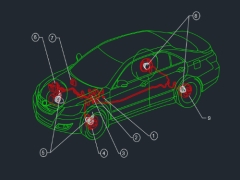 Bản vẽ hệ thống phanh ABS của Honda Civic