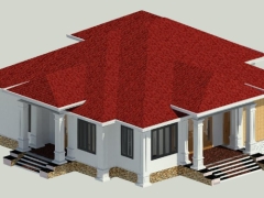 Bản vẽ hiết kế nhà mái nhật (revit 2019)