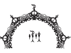 Bản vẽ hoa văn cnc cổng cưới trên corel