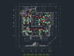 Bản vẽ HVAC phòng khám 5 tầng đầy đủ bản vẽ, khối lượng và danh mục thiết bị