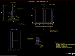 Bản vẽ Kè BTCT H=3-6m