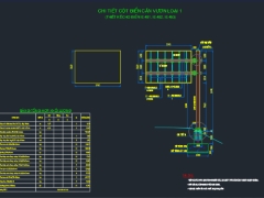 Bản vẽ Kết cấu cột tay vươn biển báo đường cao tốc, chi tiết khối lượng