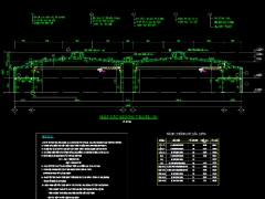 Bản vẽ kết cấu khung zamil nhịp 28m, cầu trục 5 tấn