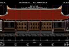 Bản vẽ kết cấu kiến trúc thi công đình chùa 15.65x19.25m