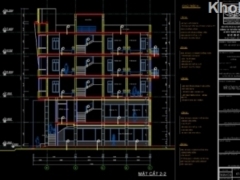 Bản vẽ kết cấu kiến trúc thiết kế khách sạn 6 tầng KT 11.1x17.08m Ngọc Quỳnh