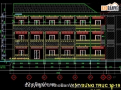 Bản vẽ kết cấu kiến trúc thiết kế trường tiểu học thị trấn