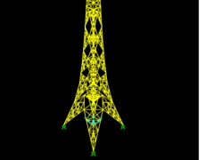 Bản vẽ kết cấu tháp anten tự đứng cao 60m (kích thước:10x10x60m)