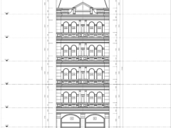 Bản vẽ Khách sạn tân cổ điển 7 tầng 7.5x11.9m ( kiến trúc + kết cấu + điện nước) ảnh phối cảnh