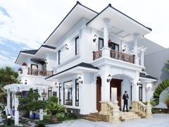 Bản vẽ kích thước mẫu biệt thự cao cấp mái nhật 12x30m