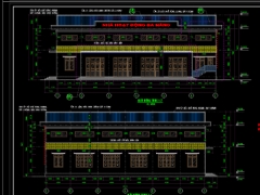 Bản vẽ trường học,nhà đa năng,nhà đa năng trường tiểu học KT: 12.6x23m,kiến trúc nhà đa năng,kết cấu nhà đa năng