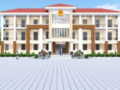 Bản vẽ kiến trúc nhà làm việc đảng uỷ 3 tầng 32.4x10.8m
