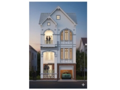 Bản vẽ kiến trúc nhà phố 3 tầng 6.5x16m - Nhiều phối cảnh tham khảo