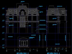 Bản vẽ kiến trúc nhà phố 6 tầng 15x9m 